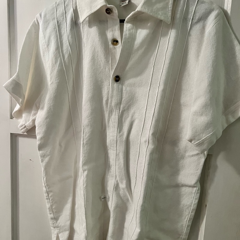 Men's Classic White Button Down Shirt